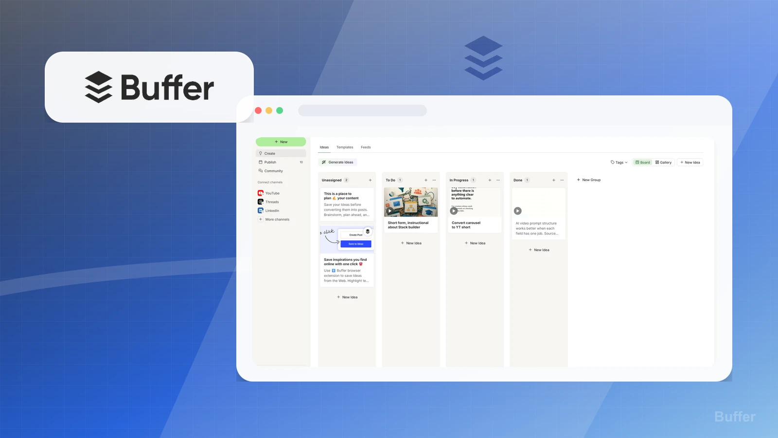 Buffer product media preview