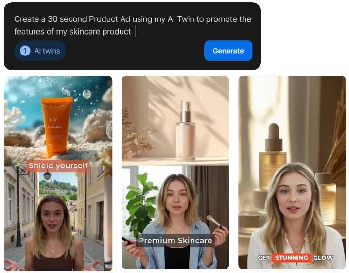 Owner-captured InVideo prompt-to-ad concept with product scenes and promotional content as captured.