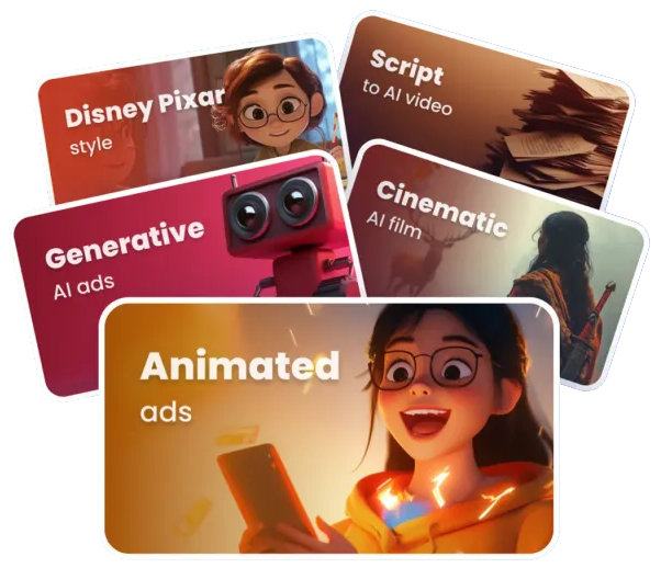 Owner-captured InVideo creative-format example tiles with visible style and format labels as captured.