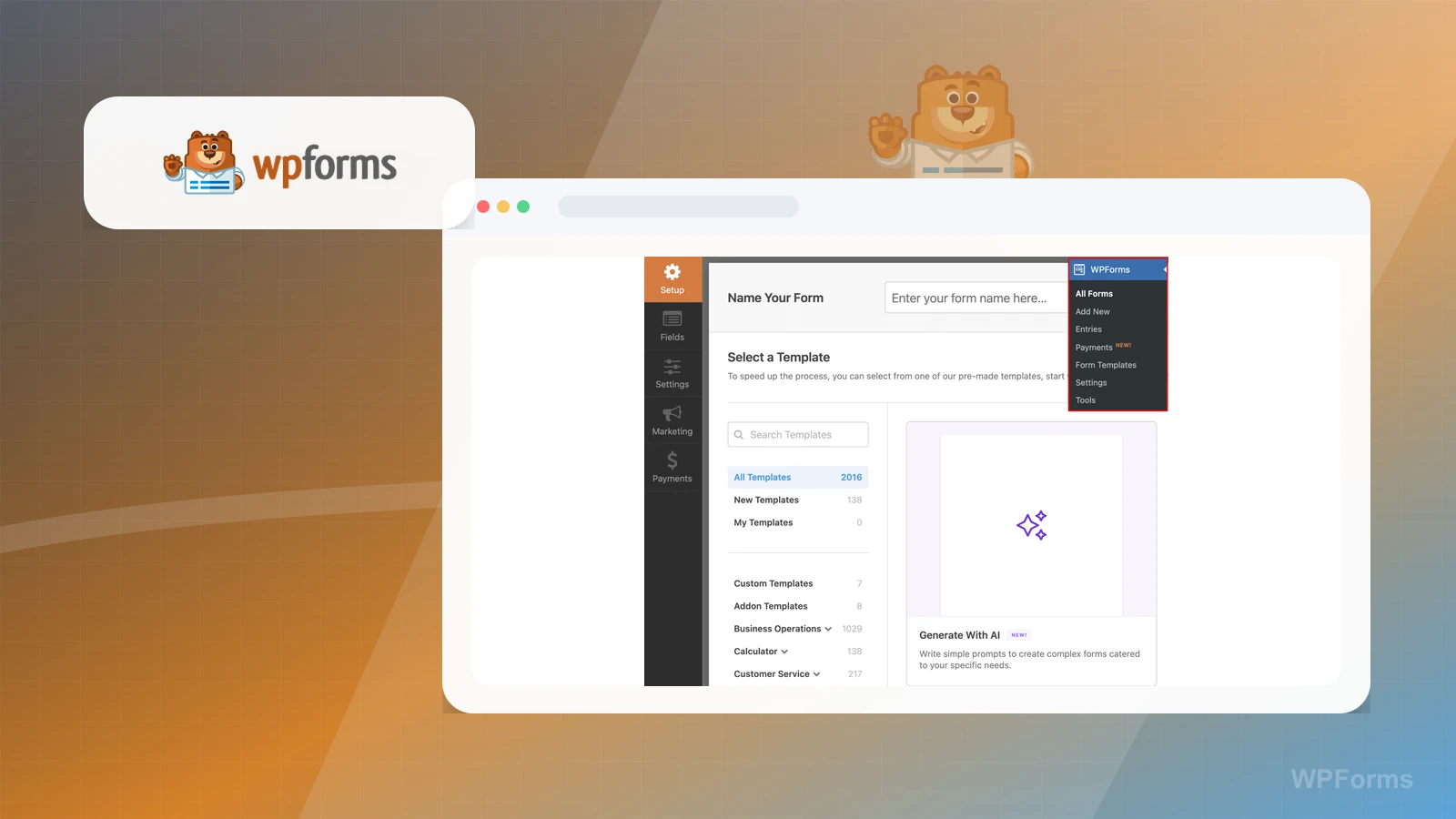 Jotform vs WPForms comparison visual 2