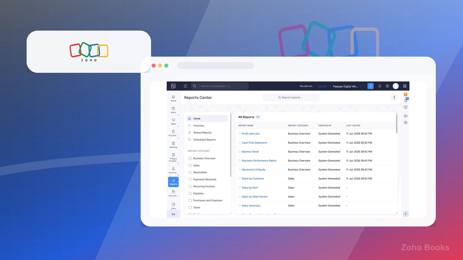 Zoho Books screenshot thumbnail 2